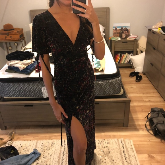 ALLOY Dresses & Skirts - Velvet Maxi Dress with Slit